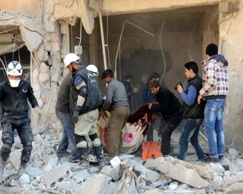Halep'te Yerleşim Yeri Bombalandı