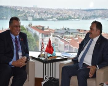 Çavuşoğlu İstanbul’Da Eroğlu İle Görüştü