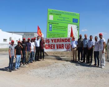 Ctp Heyeti Haspolat Arıtma Tesisleri’Nde Grevde Olan İşçileri Ziyaret Etti