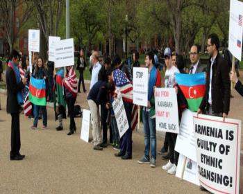 Ermenistan’In Azerbaycan Topraklarını İşgali Washıngton’Da Protesto Edildi