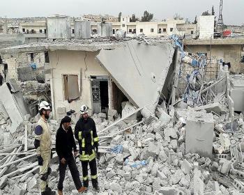 İdlib&#39;e Rus Saldırısı: 23 Ölü, 35 Yaralı