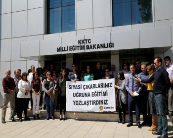 Ktoeös Milli Eğitim Bakanlığı Önünde Eylem Yaptı 