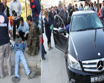 Mercedes yayanın kaburgalarını kırdı