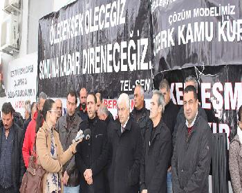 Tel-Sen, Özelleştirmelere karşı eylem yaptı