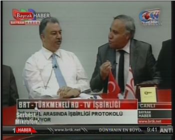 Türkmeneli Tv ve BRTK ortak yayın düzenledi