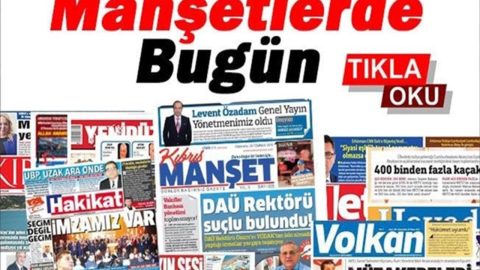 KKTC gazete manşetlerinde bugün....