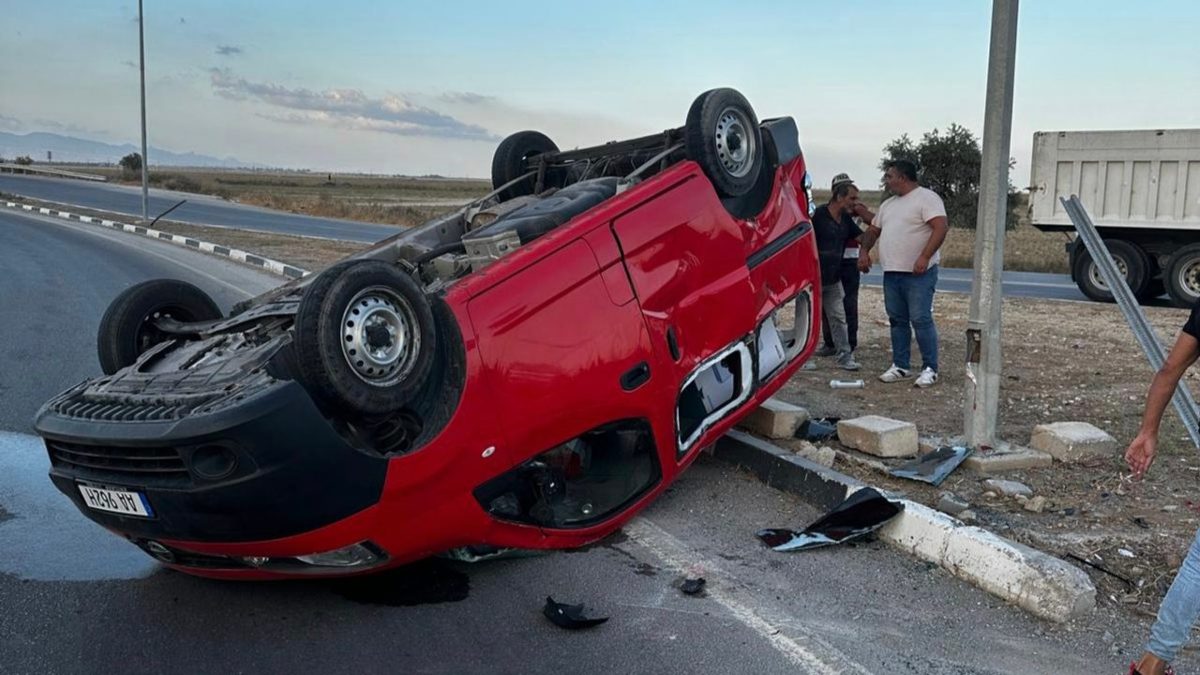 Lefkoşa -Gazimağusa ana yolunda trafik kazası