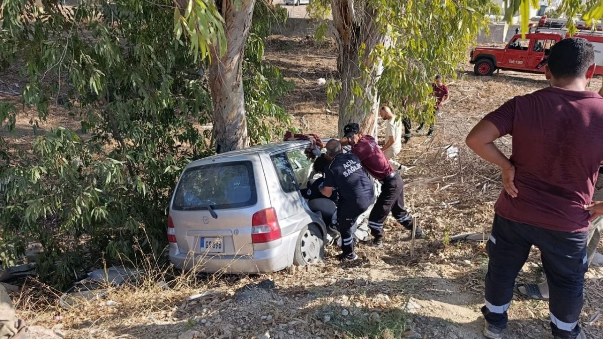 Ercan - İskele ana yolundaki trafik kazasında 1 yaralı