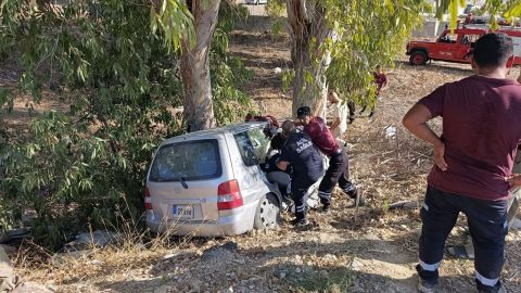 Ercan - İskele ana yolundaki trafik kazasında 1 yaralı