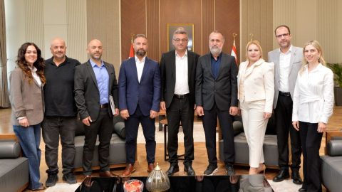 Cumhurbaşkanı Erhürman KTÖS’ü kabul etti