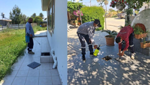 Mesarya Belediyesi haşereyle mücadele çalışmalarını sürdürüyor