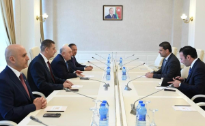 Savaşan, Azerbaycan Milli Meclisi’nde Musa Guliyev ile görüştü