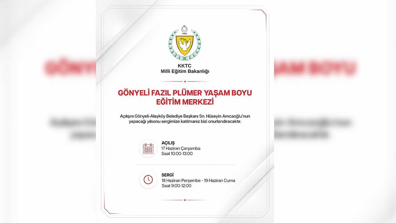 Gönyeli Fazıl Plümer Yaşam Boyu Eğitim Merkezi yıl sonu sergisi açılıyor