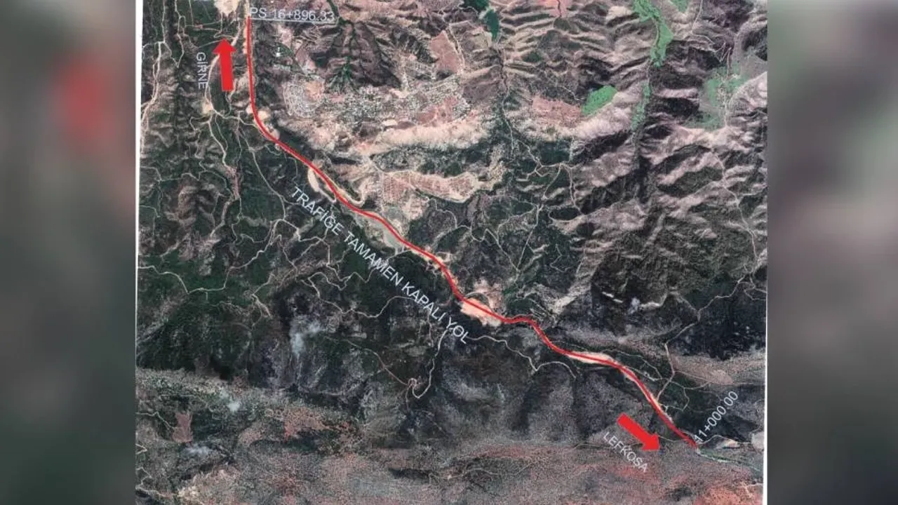 Girne Acapulco kavşağı ile Değirmenlik yol ayrımı, 3 gün trafiğe kapalı