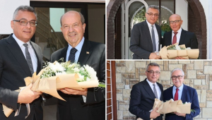 Cumhurbaşkanı Erhürman’dan eski cumhurbaşkanlarına ziyaret 