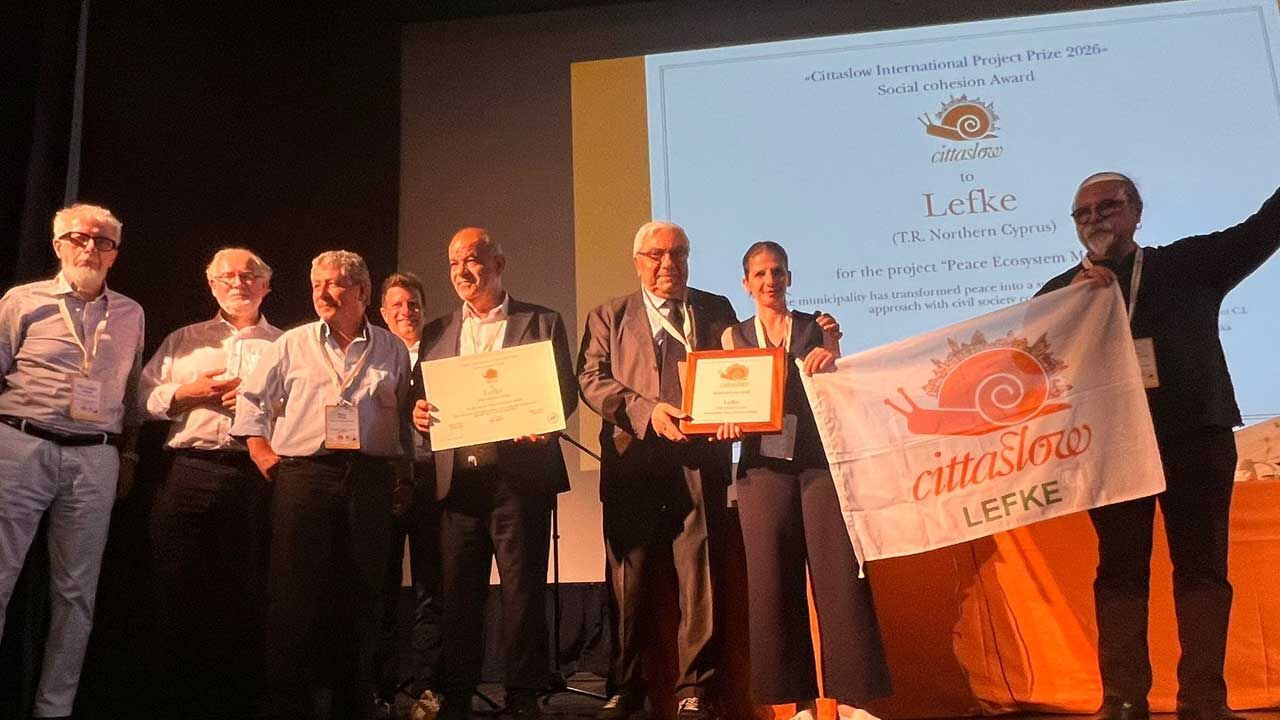Lefke Belediyesi, Cittaslow Uluslararası Ağı tarafından “Sosyal Uyum” ödülüne layık görüldü