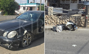 Boltaşlı’da korkutan kaza: Motosiklet sürücüsü yaralandı
