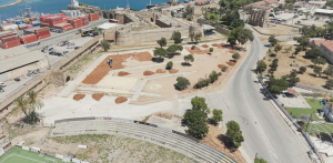 Gazimağusa Belediyesi, Othello Kalesi yanındaki parkın ikinci etap çalışmalarını sürdürüyor