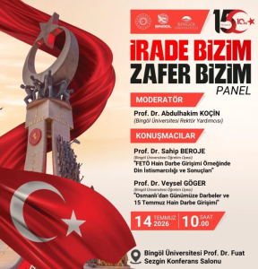 15 Temmuz’un 10’uncu yılında “İrade Bizim, Zafer Bizim” paneli düzenlenecek