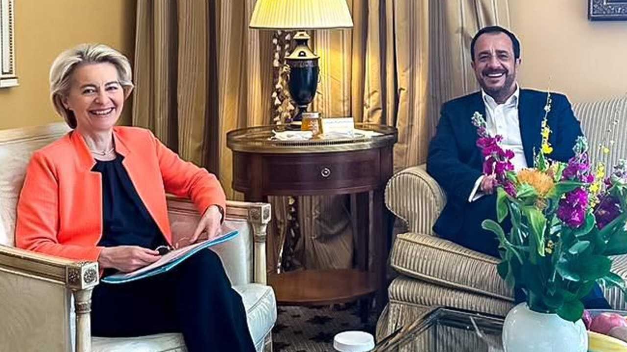 Hristodulidis ile Von der Leyen Kıbrıs konusunda ortak mesaj verdi