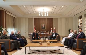 Cumhurbaşkanı Erhürman, TC Millî Savunma Bakanı Güler ve beraberindeki heyeti kabul etti