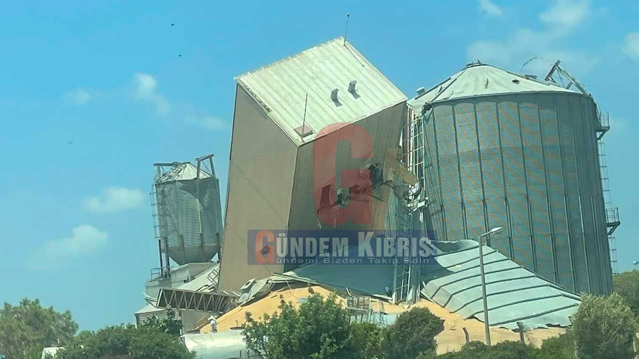 Kumyalı'da buğday silosu çöktü: Bir kişi göçük altında
