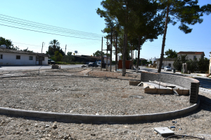 Mesarya Belediyesi’nin Dörtyol Köy Meydanı’ndaki düzenleme çalışmaları sürüyor