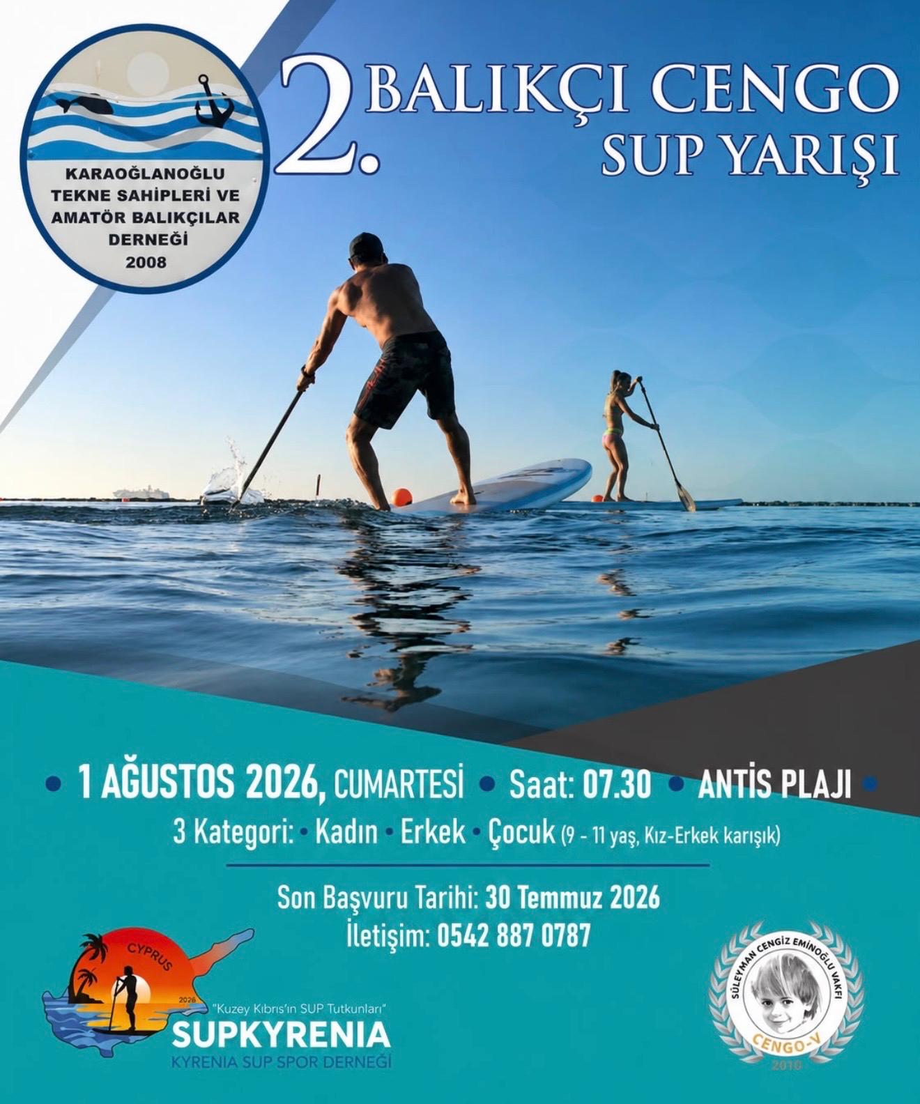 2. Balıkçı Cengo SUP Yarışı Antis Plajı’nda Gerçekleştirildi
