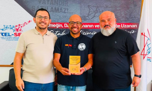 Tel-Sen’den Hasan İlker’e plaket