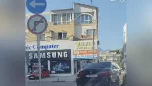 Girne’de trafik levhası ihlali kameralara yansıdı: Sürücüye 7 bin TL ceza