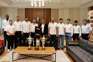 Cumhurbaşkanı Erhürman İskeleli basketbolcuları kabul etti