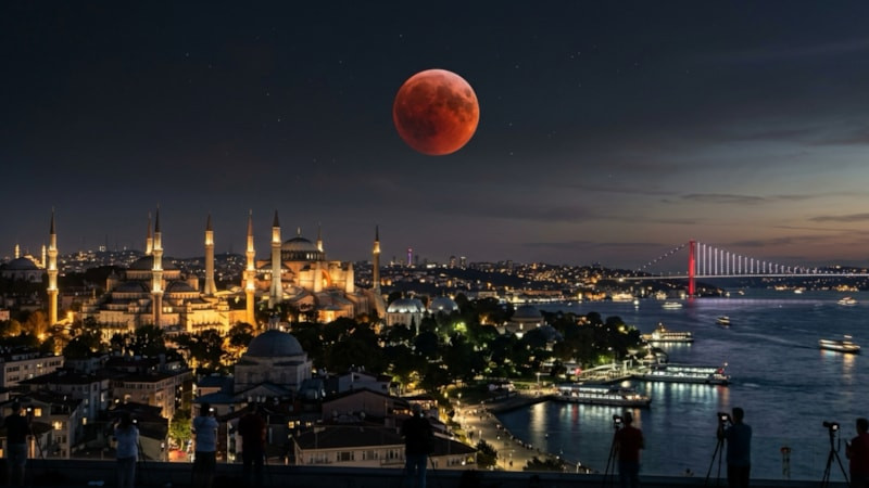 Ağustos 2026 Kanlı Ay Tutulması ne zaman? Türkiye’den izlenecek yerler ve saatleri…