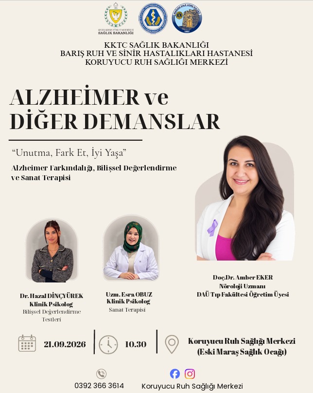 Alzheimer ve diğer demanslara yönelik farkındalık etkinliği düzenlenecek