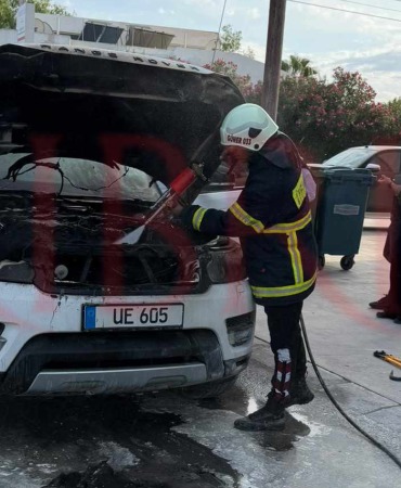 İskelede araç yangını