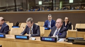 Ertuğruloğlu, New York’ta EİT Dışişleri Bakanları Konseyi Gayriresmî Toplantısı’nda konuştu: “Tek ada, iki devlet”