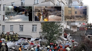 İstanbul’da 7 katlı bina kısmen çöktü: 2 can kaybı